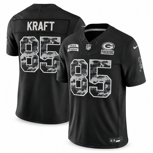 Men's Green Bay Packers 2026 Salute to Service Stitched Limited Jersey - Black