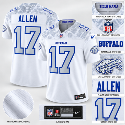 Men's Buffalo Bills Josh Allen Vapor F.U.S.E. Stitched Limited Jersey