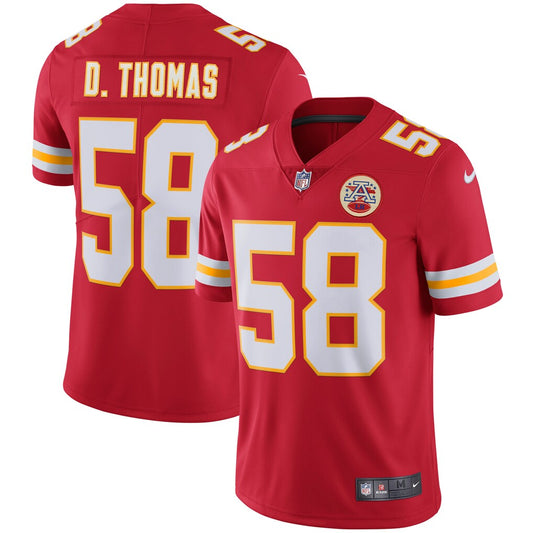 Men's Kansas City Chiefs Derrick Thomas Red Retired Player Vapor Untouchable Limited Throwback Jersey