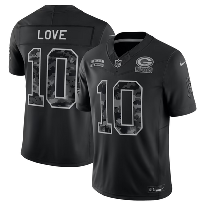 Men's Green Bay Packers 2026 Salute to Service Stitched Limited Jersey - Black